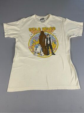 Star Wars Retro Graphic Tee Han Solo Chewbacca R2-D2 Men’s Medium